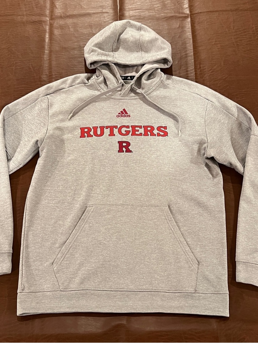 Adidas Men’s Rutgers University Technical Knit Hoodie Sweatshirt - Size Large